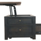 Tyler Creek - Lift Top Cocktail Table - Grayish Brown / Black