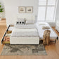 Queen Size Vertical Channel Tufted Headboard Bed