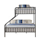 Caius Gunmetal Finish Twin XL/Queen Bunk Bed