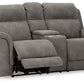 Next-Gen Durapella - Reclining Power Loveseat With Console - view 4