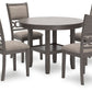 Wrenning - Dining Room Table Set (Set of 5) - Gray