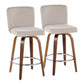 26" Contemporary Fixed-Height Counter Stool with Swivel