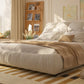 King Size Luxury Upholstered Platform Bed with Oversized Backrest