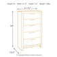 Derekson - Five Drawer Chest - Multi Gray