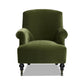 Eloise 30" Pleated Sock Arm Accent Armchair, Olive