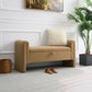 Modern Teddy Upholstered Large Bed End Bench With Arms And Storage - view 8