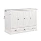 Solid Pine Murphy Bed Chest Cube Cabinet Bed With Charging Station And Large Storage Drawer For Home Office - view 2