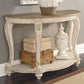 Realyn - Sofa Table - White / Brown