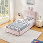Twin Size Kids Upholstered Bed with Oversized Rabbit Ear Headboard