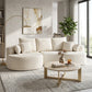 106 in. 2-Piece Fabric Cloud Curved Sectional Sofa - Snow