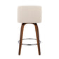 Mid-Century Modern Fixed-Height Counter Stool