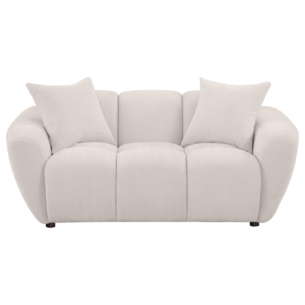 Destino Chenille Upholstered Splayed Arm Loveseat Greige - view 2