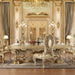 Seville - Dining Table With Pedestal Base - Gold