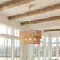 Chandelier, 2 Tier Boho Wabi Sabi Pendant Light, Hanging Ceiling Lamp - Gold - view 2