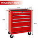 5-Drawer Rolling Tool Chest with Lock & Key