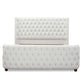 Brooklyn King Tufted Panel Bed Headboard and Footboard Set, Antique