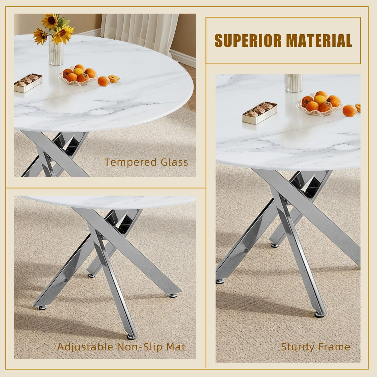 Modern Round Table For Dining Room - view 2