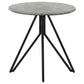 Hadi Cement and Gunmetal Round End Table