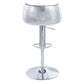 Brancaster - 41" Adjustable Stool With Swivel - Vintage Brown Top Grain Leather & Aluminum