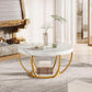 Modern Round Coffee Table - 31.7" 2 Tier Design
