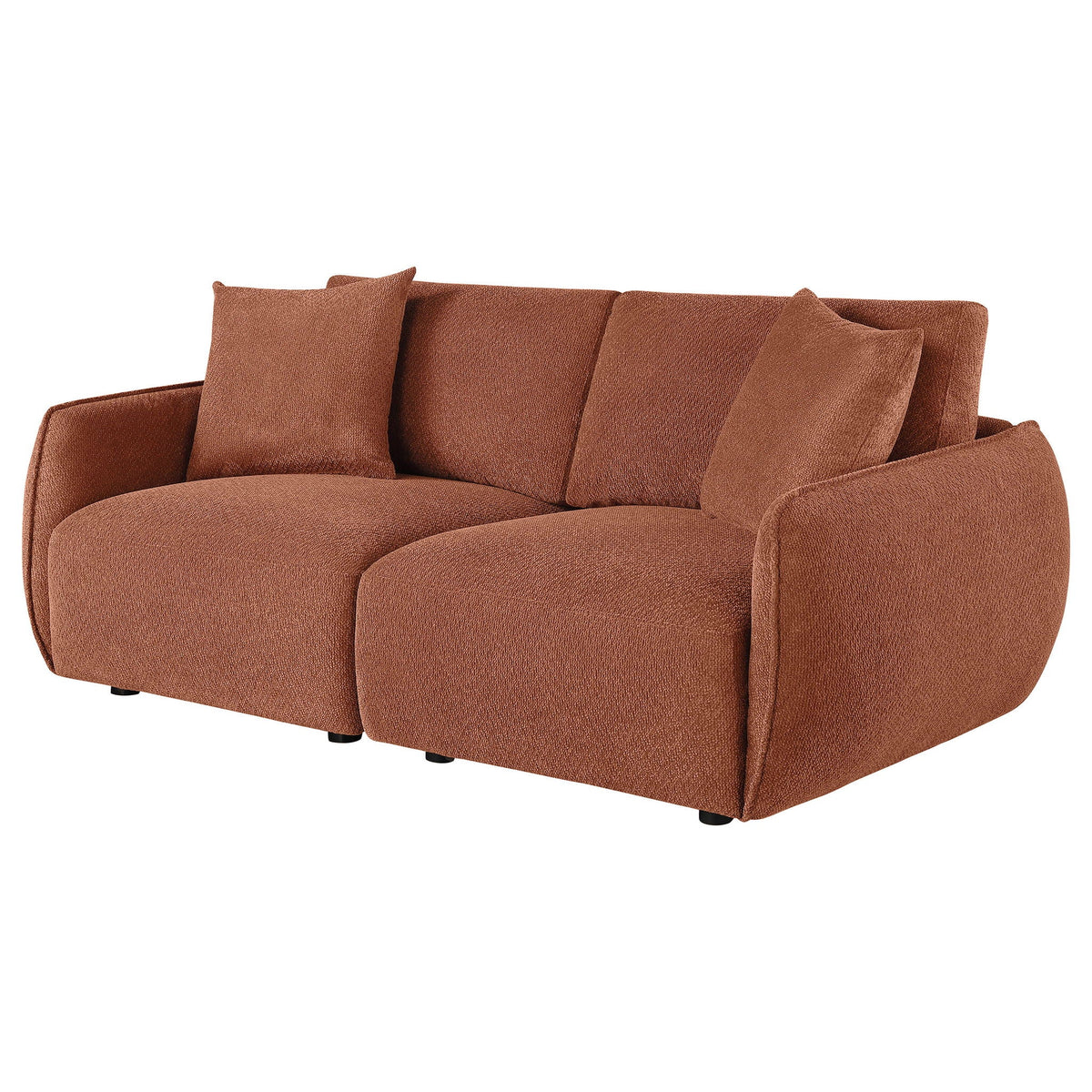 Elysia Chenille Upholstered Modular Lounge Loveseat Coral - view 2