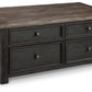Tyler Creek - Lift Top Cocktail Table - Grayish Brown / Black