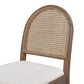 Panama 18.5" Curved Cane Rattan Side Dining Chair, Set of 2