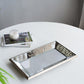 Antique Rectangle Mirror with Floral Accents