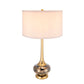 D15x29" Table Lamp with Glass Drum