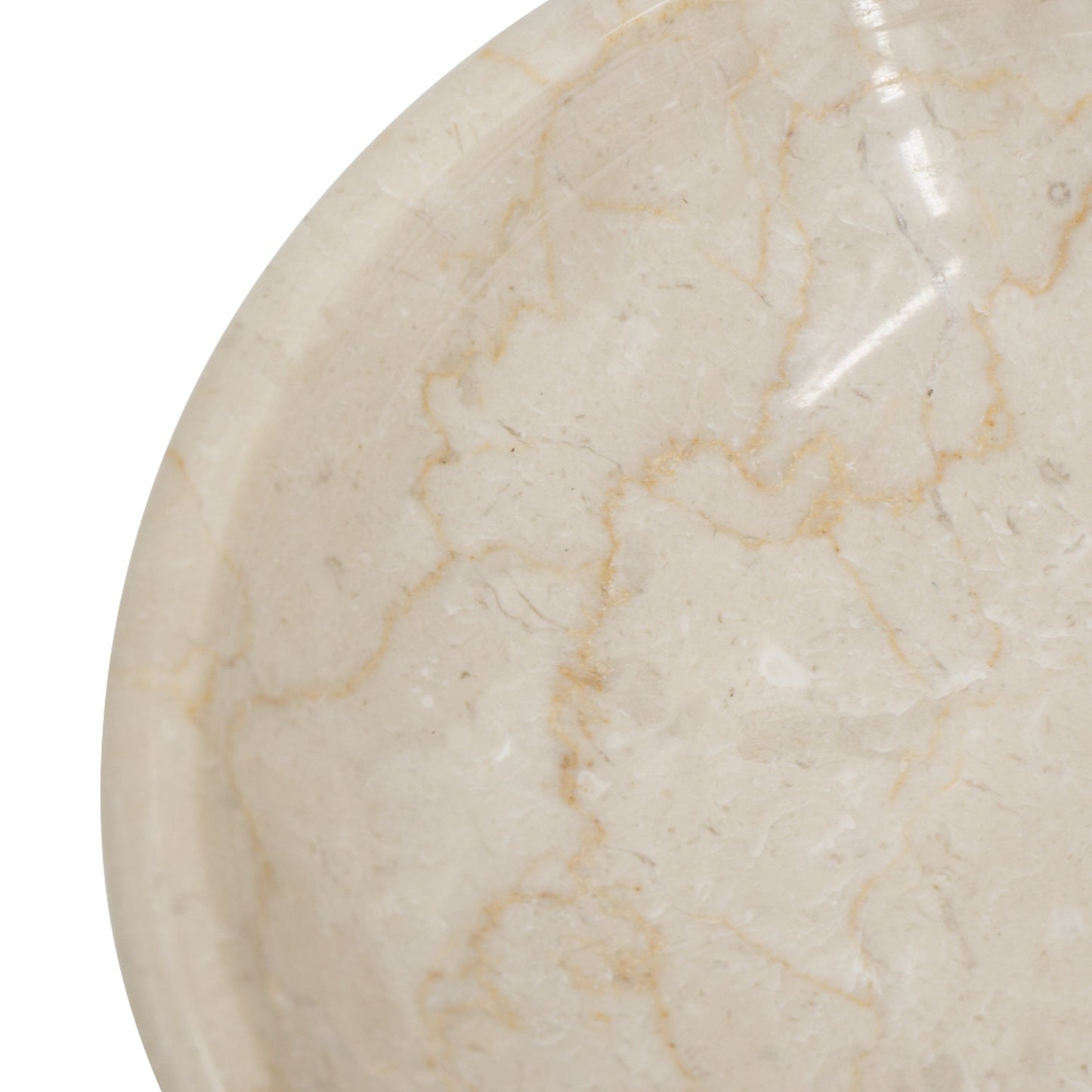 Round Marble Pedestal Fruit Bowl
