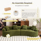Curved Boneless Sofa, Compression Modular 110'' Sectional