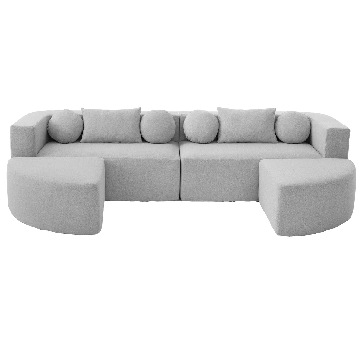 Boneless - Couch Modular Sectional Sofa With Deep Seating And Curved Design - view 2