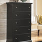 Maribel - Five Drawer Chest - Black
