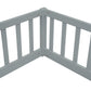 Double Twin Floor Bed with Fence, Guardrails, without Door