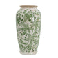 Ceramic Accent Vase With Floral Patterns