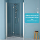 Frameless Shower Door with Tempered Glass - 32"W x 72"H