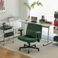 Green Velvet Criss Cross Armrest Office Chair