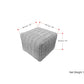 Elmer 18 Inch Wide Square Pouf