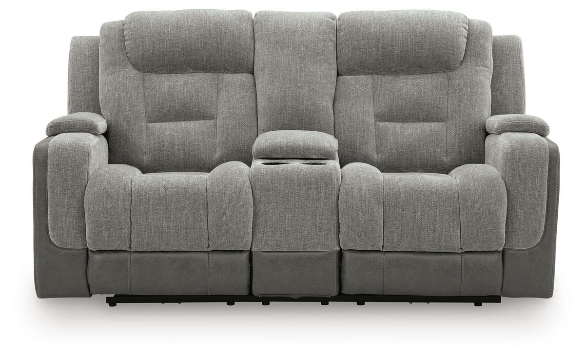 Mixed Motion - Power Reclining Loveseat With Console / Adjustable Headrest - view 3