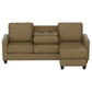 Brown 2-Piece Sofa with Chaise