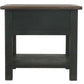 Tyler Creek - Rectangular End Table - Grayish Brown / Black