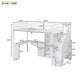 Loft Bed With L Shaped Desk, Drawers, Cabinet, And Storage Staircase - view 4