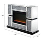 Noralie - 48" X 15" Fireplace - Mirrored & Faux Diamonds