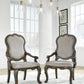 Maylee - Dining Upholstered Arm Chair (Set of 2) - Dark Brown