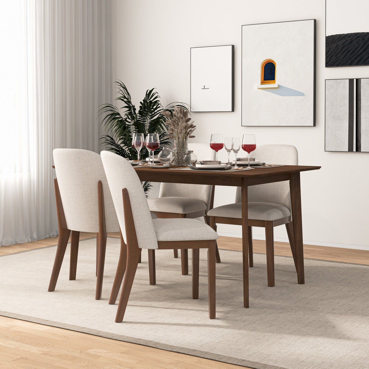 Mid-Century Modern Kaitlyn Dining Chair Set
