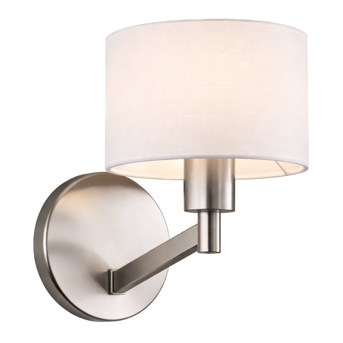 Nebula Brushed Nickel Base Wall Lamp with Rotary Switch