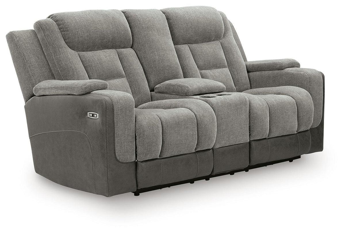 Mixed Motion - Power Reclining Loveseat With Console / Adjustable Headrest - view 2
