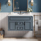 36 Inch Wall Mounted Bathroom Cabinet with Ceramic Sink