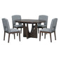 Topmax - 5 Piece Modern Extendable Round Dining Table Set With Removable Leaf For Small Places - view 2