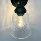 Clear Crosscut Crystal Style Wall Sconce